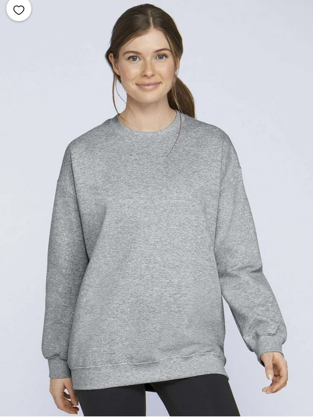 Unisex Gildan Heather Gray Crewneck Sweatshirt